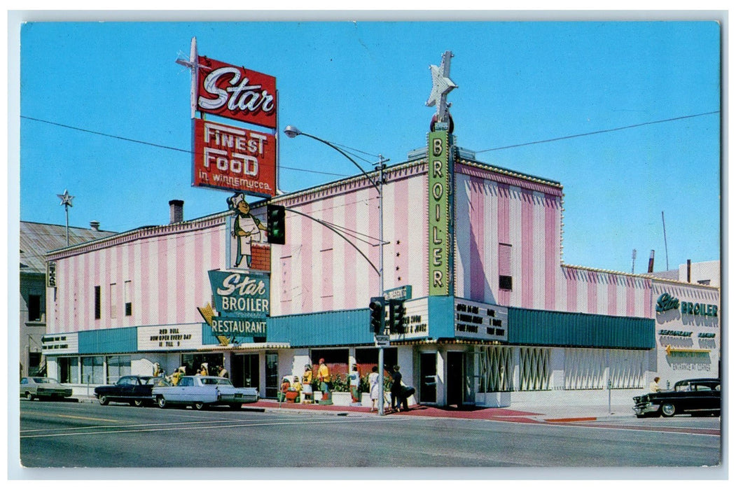 c1960's Joe Mackie's Star Broiler Restaurant And Casino Winnemucca NV Postcard