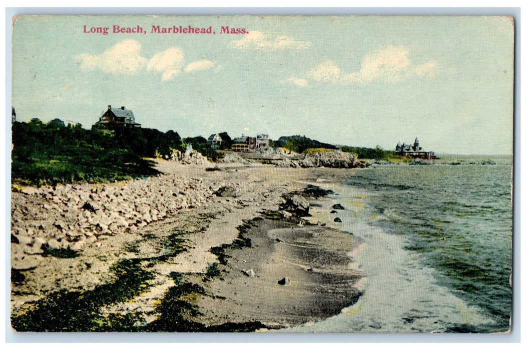 1912 Long Beach Coastal Buildings Marblehead Massachusetts MA Posted Postcard