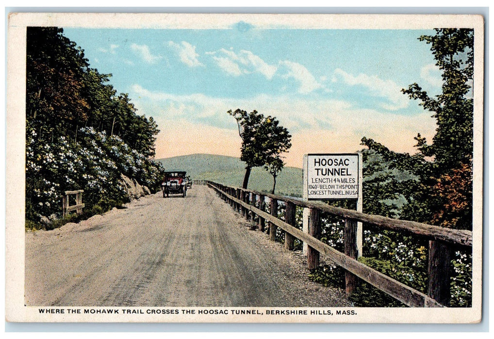 c1910 Mohawk Trail Cross Hoosak Tunnel Berkshire Hills Massachusetts MA Postcard