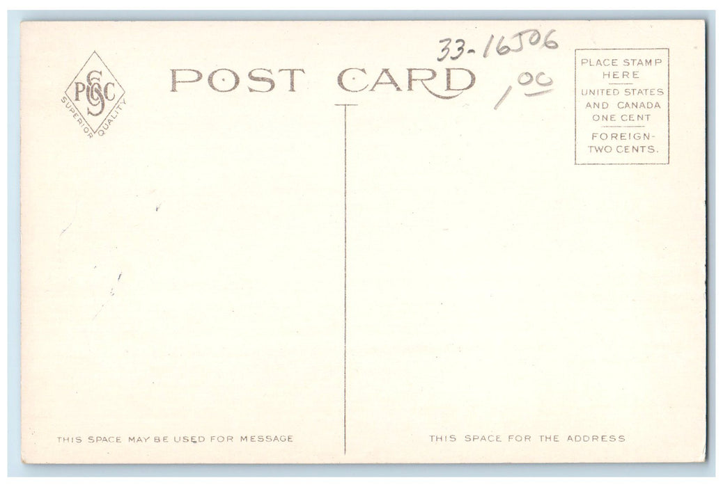 c1950's Lake Bridge Institute Park Worcester Massachusetts MA Unposted Postcard