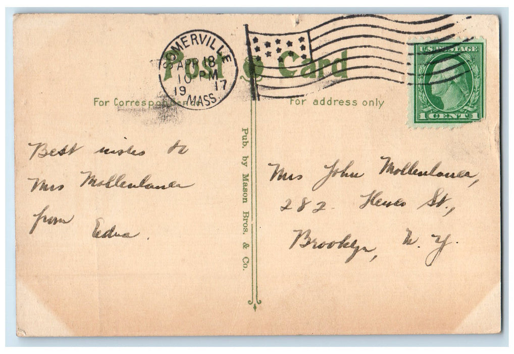1917 Harvard Medical School Campus Building Boston Massachusetts MA Postcard