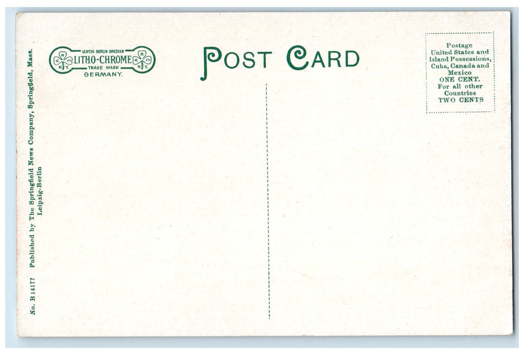 c1920 Carnegie Library Building Dirt Road Turners Fall Massachusetts MA Postcard