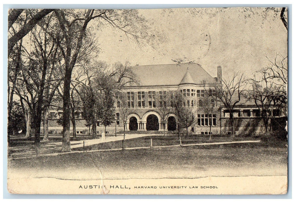 1909 Austin Hall Harvard University Law School Building Cambridge MA Postcard