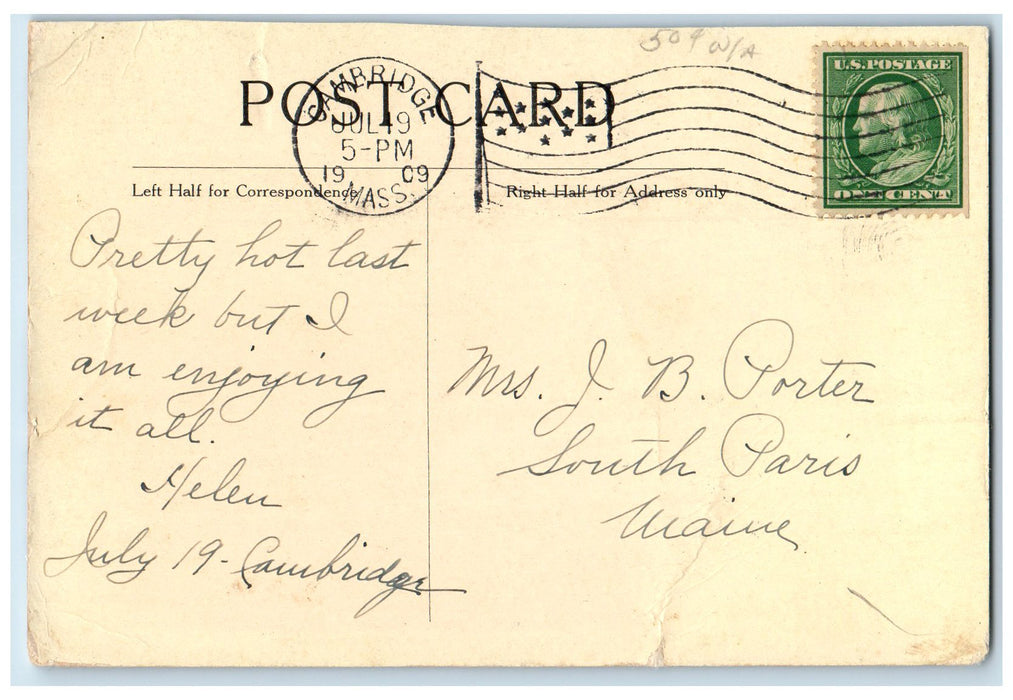 1909 Austin Hall Harvard University Law School Building Cambridge MA Postcard