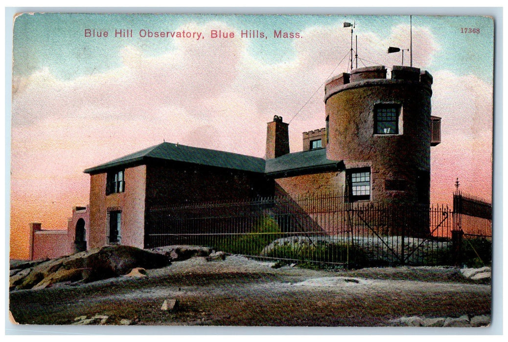 c1950 Blue Hill Observatory Building Tower Blue Hills Massachusetts MA Postcard