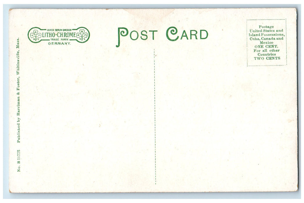 c1950's National Bank Building Entrance Whitinsville Massachusetts MA Postcard