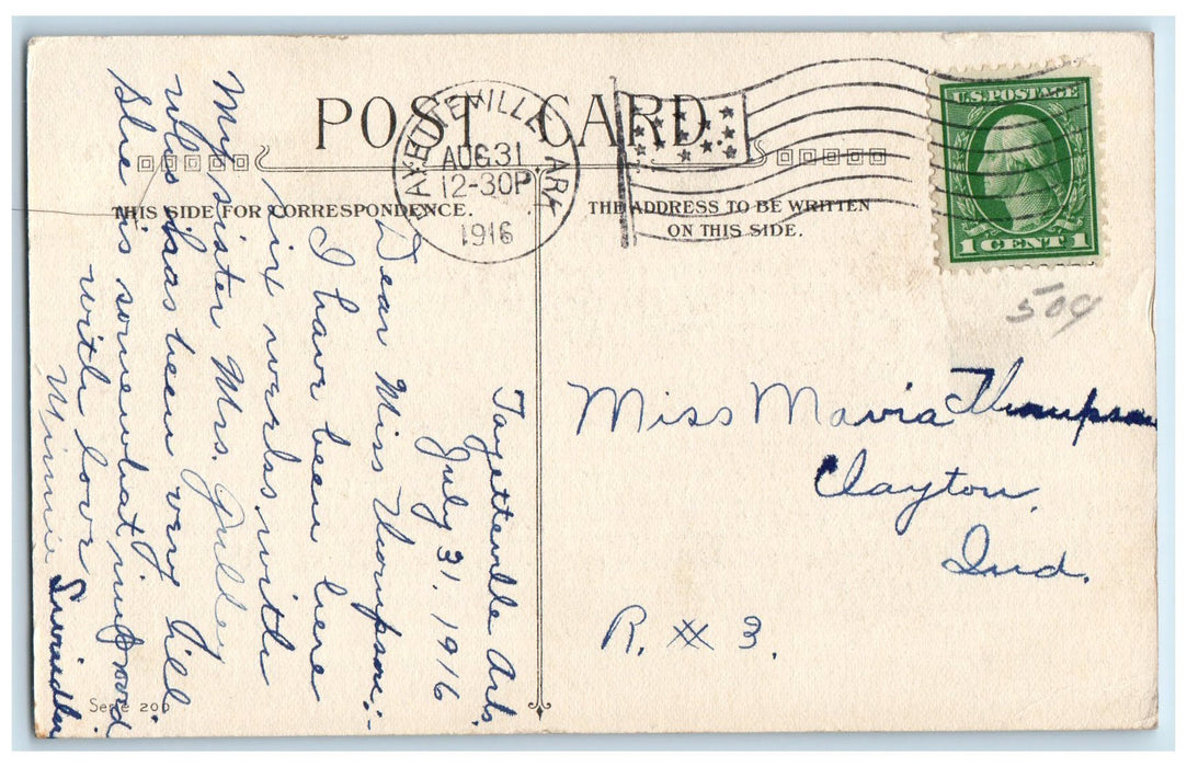 1916 Scene Near Fayetteville Trees Scene Arkansas AK Posted Vintage Postcard