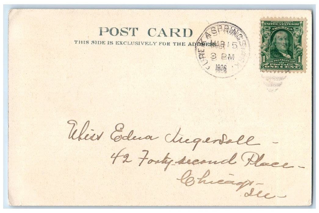 1906 Natural Bridge Rocks Eureka Springs Arkansas AK Posted Vintage Postcard