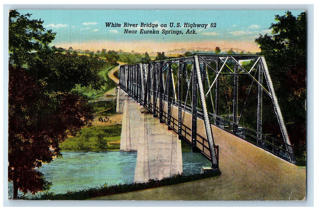 1951 White River Bridge On US Near Eureka Springs Arkansas AK Posted Postcard