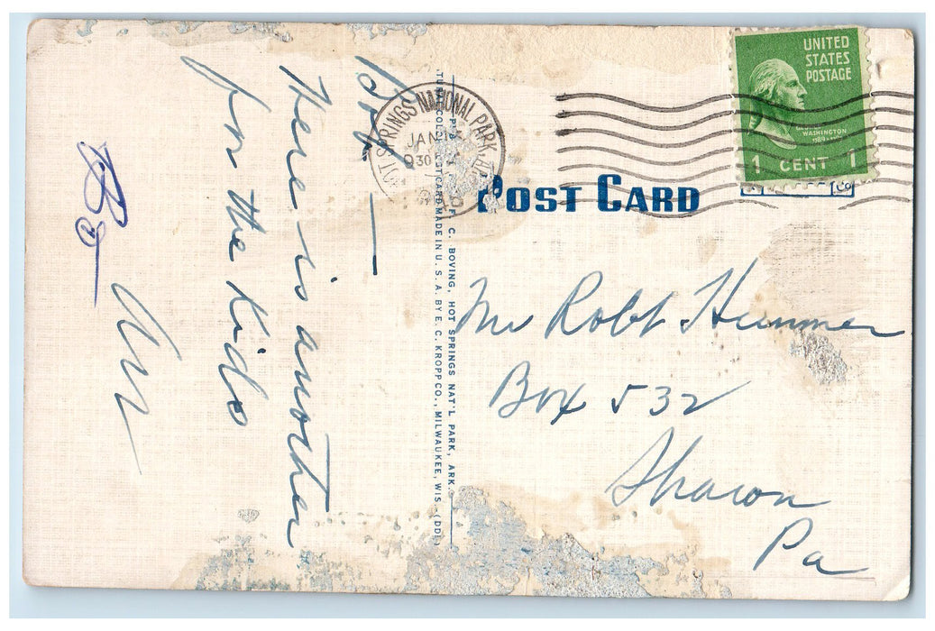 1936 Hot Springs National Park Black Diamond Hot Springs Arkansas AK  Postcard