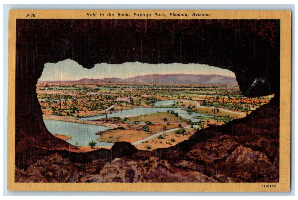 1952 Hole In The Rock Papago Park Phoenix Arizona AZ Posted Vintage Postcard
