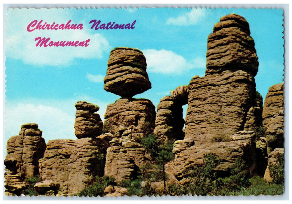 c1960s Chiricahua National Monument Balance View Fort Grant Arizona AZ Postcard