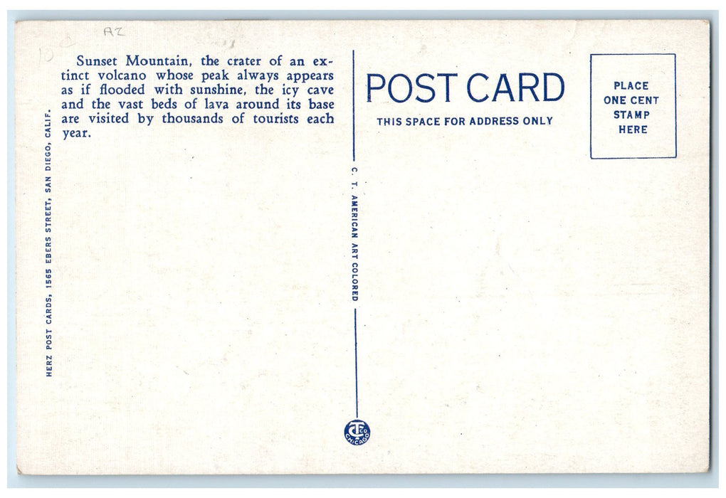 c1960s Lava Bends & Sunset Crater Sunset Mountain Flagstaff Arizona AZ Postcard