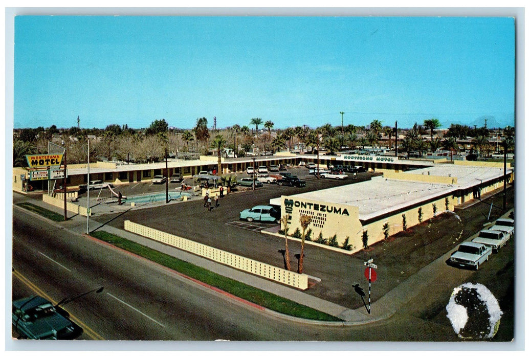 c1960s Montezuma Motel Exterior Roadside Phoenix Arizona AZ Unposted Postcard