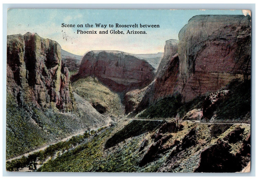 1913 Scene On The Way To Roosevelt Between Phoenix And Globe Arizona AZ Postcard