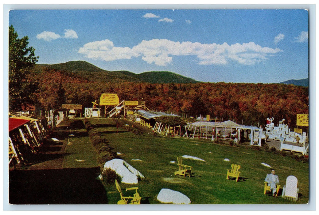 c1960s Interior Sterling Alaska Fur & Games Farms Lake Placid NY Tents Postcard