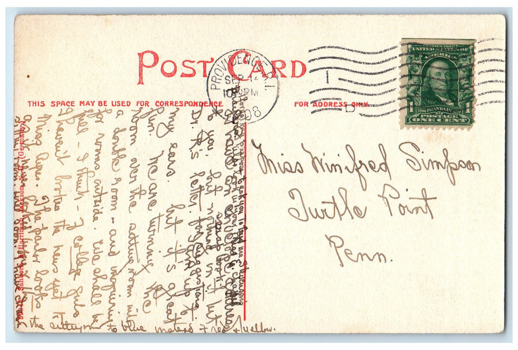 1908 Moat Mountain Trees Scene From Jackson New Hampshire NH Posted Postcard