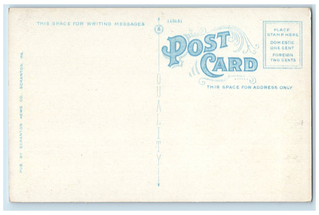 c1920s About To Leave Lackawanna Trail At Binghamton New York NY Trees Postcard