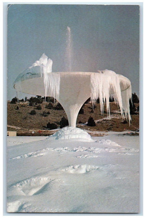 1985 The Fountain Motor Inn Snow Scene Newcastle Wyoming WY Posted Tree Postcard