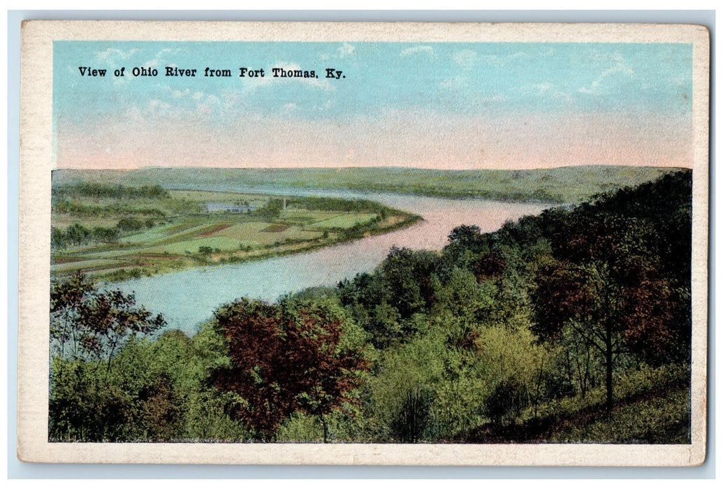 c1920s View Of Ohio River From Fort Thomas Kentucky KY Unposted Vintage Postcard