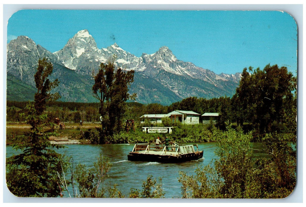 1960 Historic Menor's Ferry Scene  Snake River Jackson Hole WY Posted Postcard