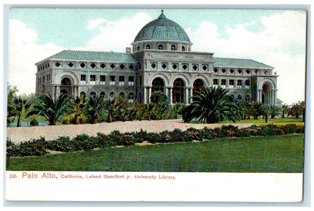 c1905's Leland Stanford Jr. University Library Palo Alto California CA Postcard