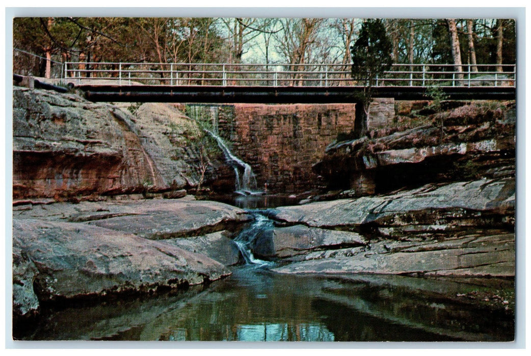 c1950 Shawnee Hills Illinois Recreation Land Dixon Spring State Park IL Postcard