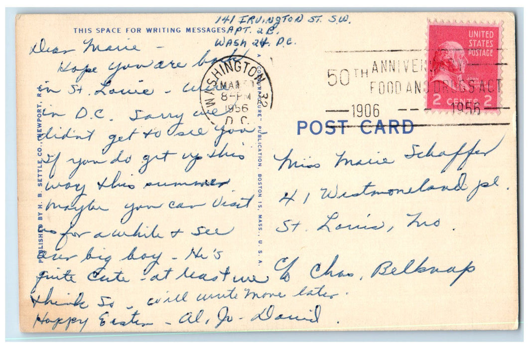 1956 Ida Lewis Yacht Club At Brenton's Cove New Port Rhode Island RI Postcard