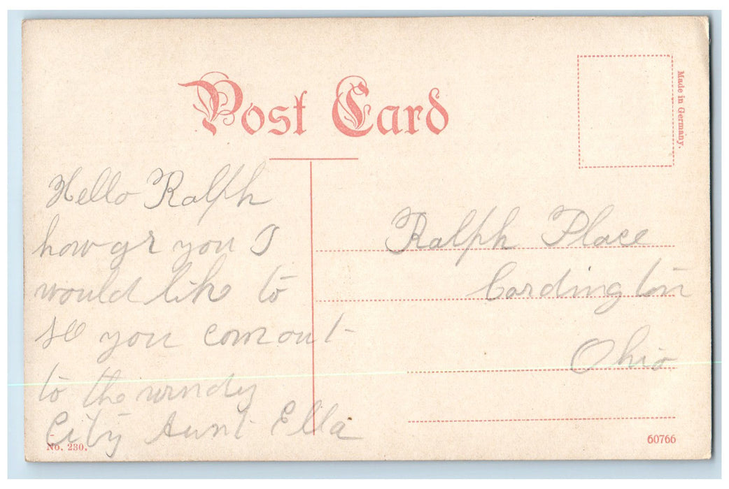 c1910's McKinley High School Campus Building People Kid View Chicago IL Postcard
