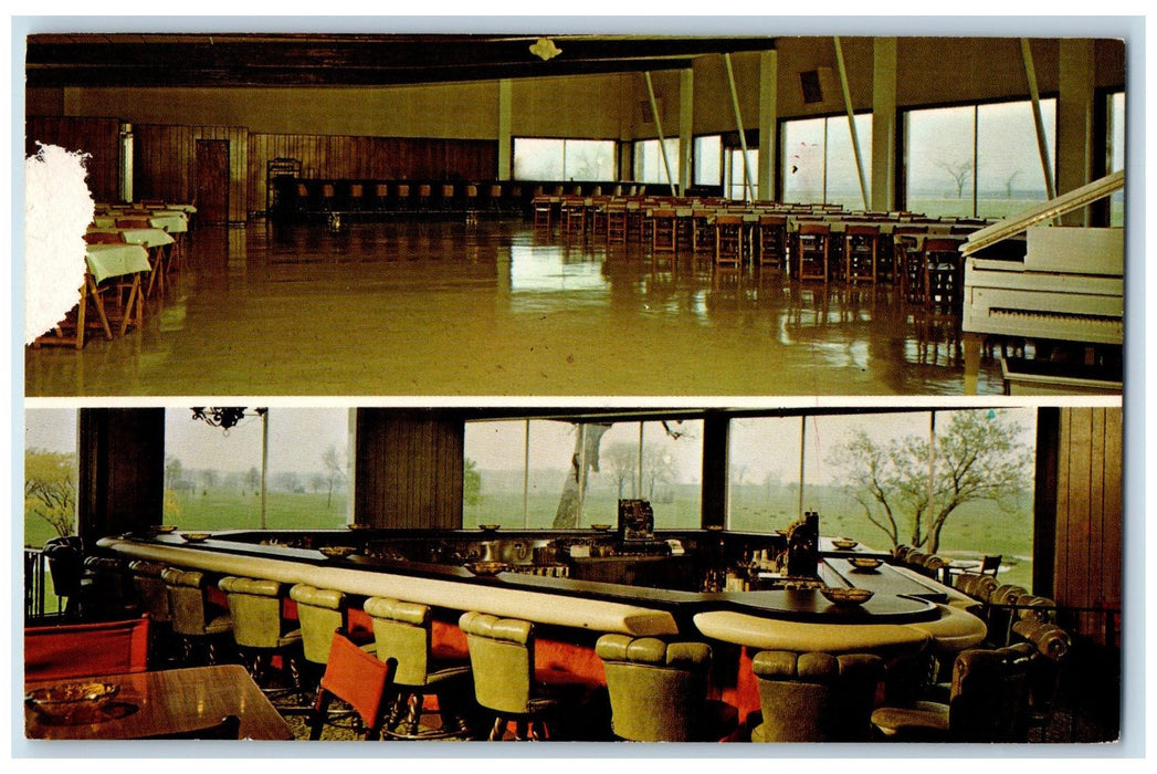 c1950's South Hills Country Club Restaurant Franksville Wisconsin WI Postcard