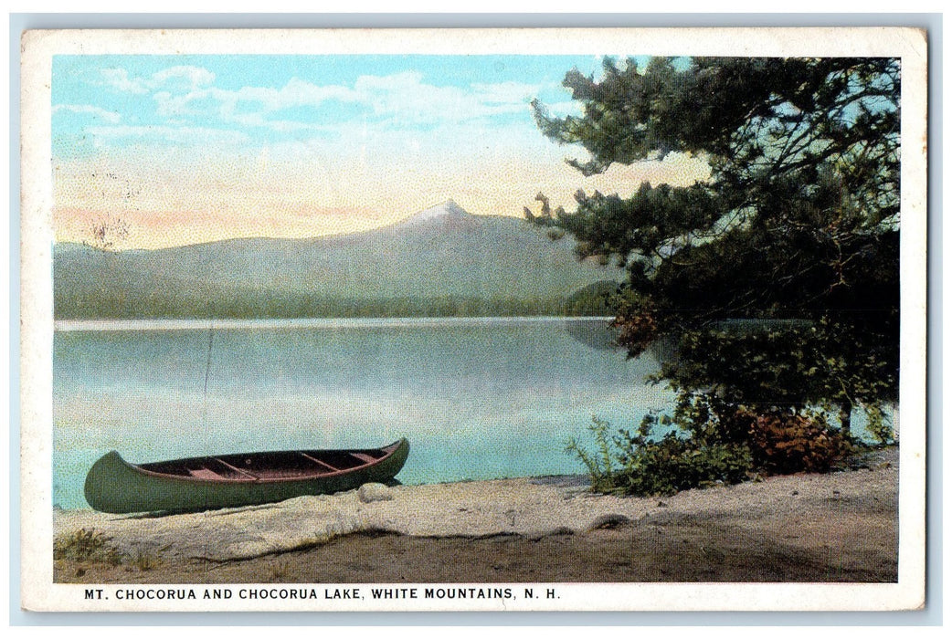 c1920's Mount Chocorua & Lake Canoe White Mountains New Hampshire NH Postcard
