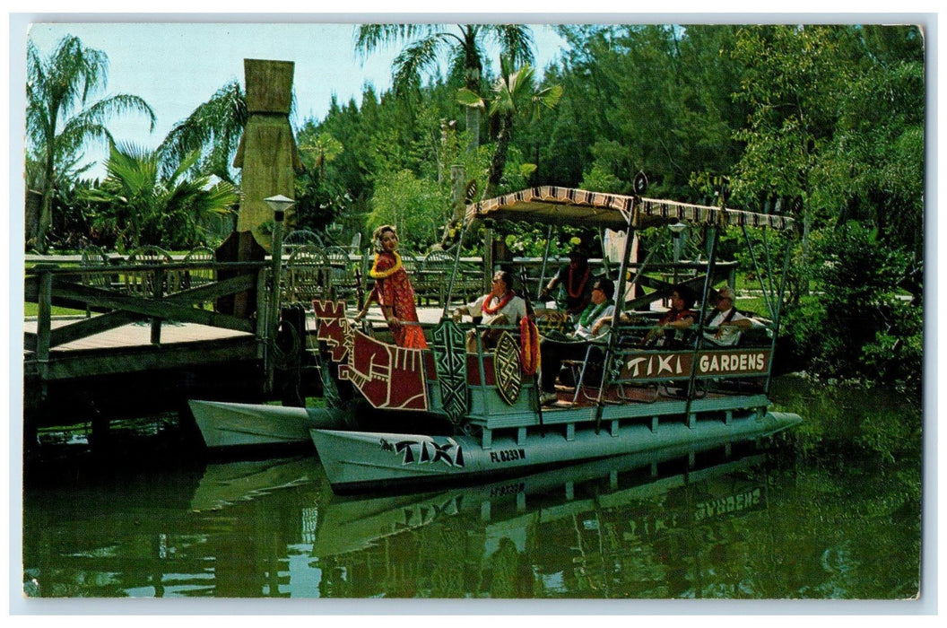 1966 Indian Rocks Beach The Tiki Leaving Dock Scenic Water Florida FL Postcard