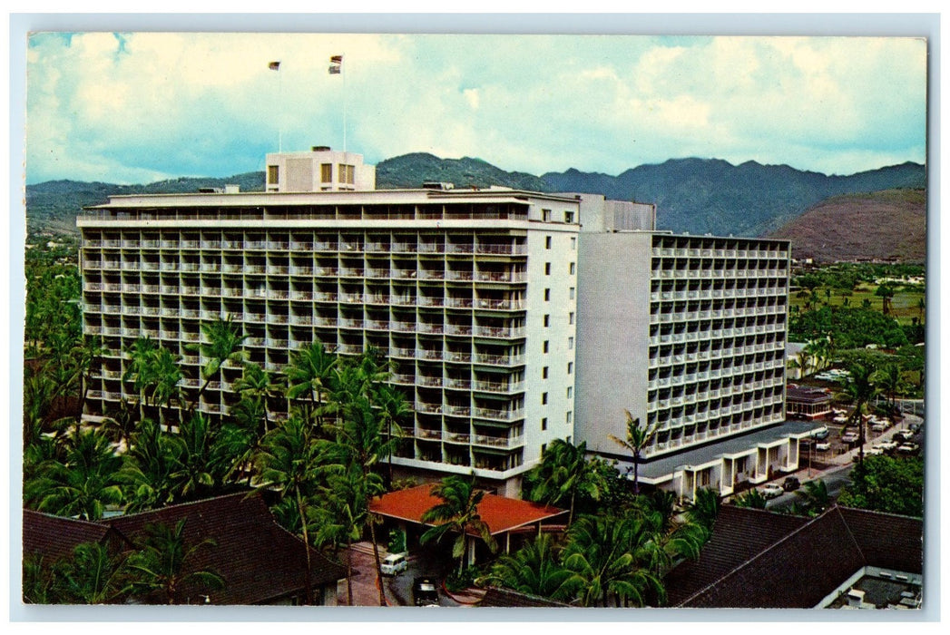 1965 Princess Kaiulani Hotel Exterior Waikiki Beach Honolulu Hawaii HI Postcard