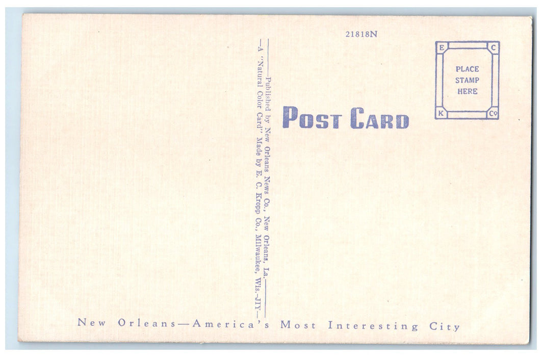 c1940s Downtown New Orleans LA From The Mississippi Water Front LA Postcard