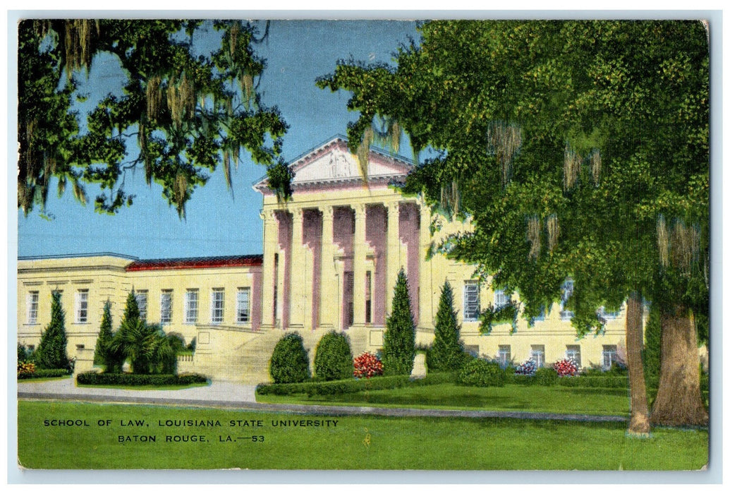 1951 School Of Law Louisiana State University Baton Rouge Louisiana LA Postcard