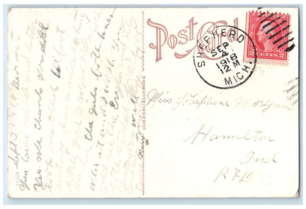 1918 Central State Normal School Building Campus Mt Pleasant MI Posted Postcard