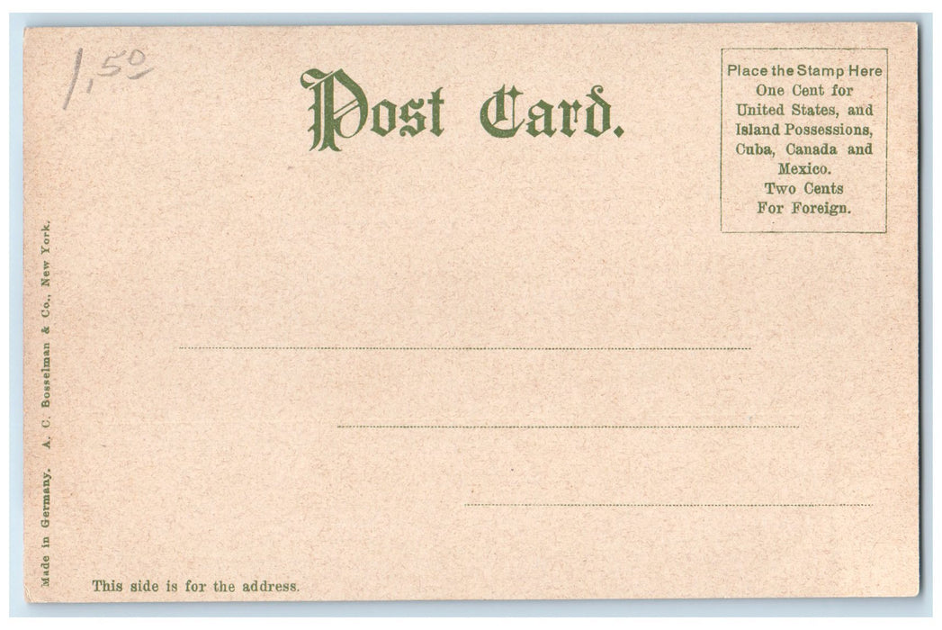 c1905 Aerial View Woodward Avenue Building Railroad North Detroit MI Postcard