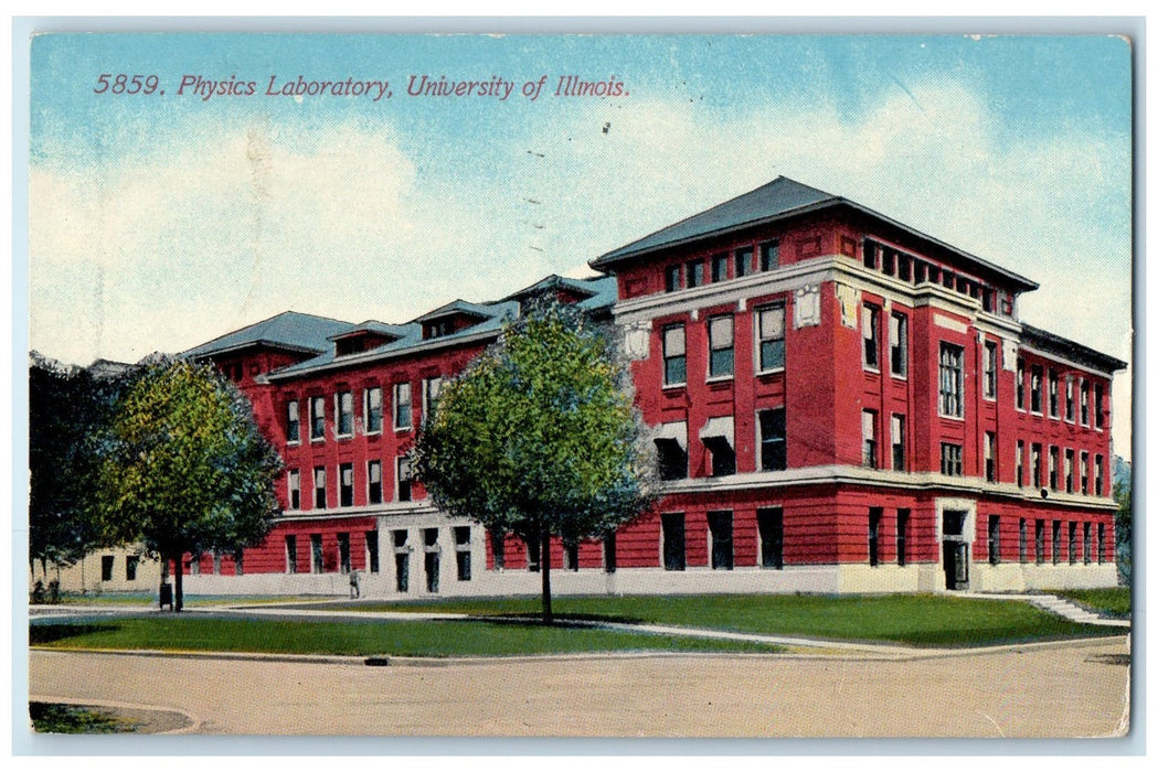 1912 Physics Laboratory Exterior University Of Illinois Chicago IL Tree Postcard