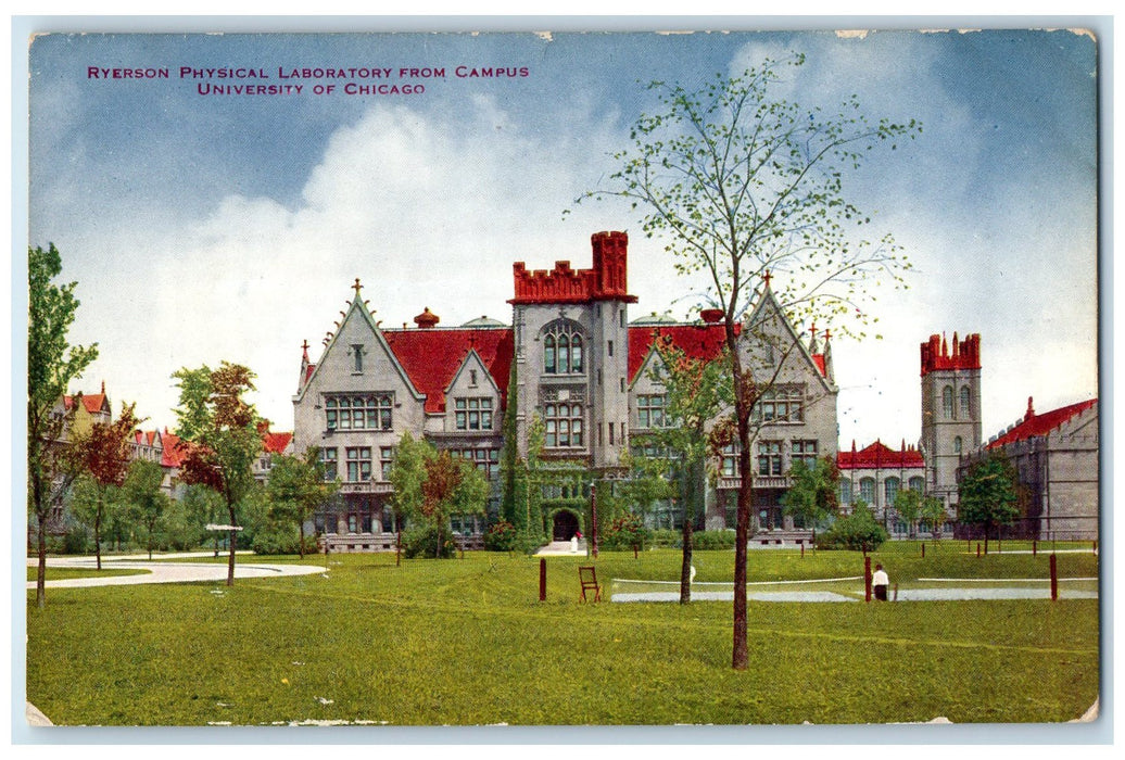 c1940s Ryerson Physical Laboratory From Campus University Of Chicago IL Postcard