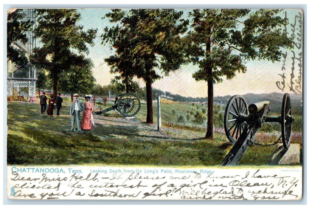 1906 De Long's Point Missionary Ridge Guests Chattanooga Tennessee TN Postcard