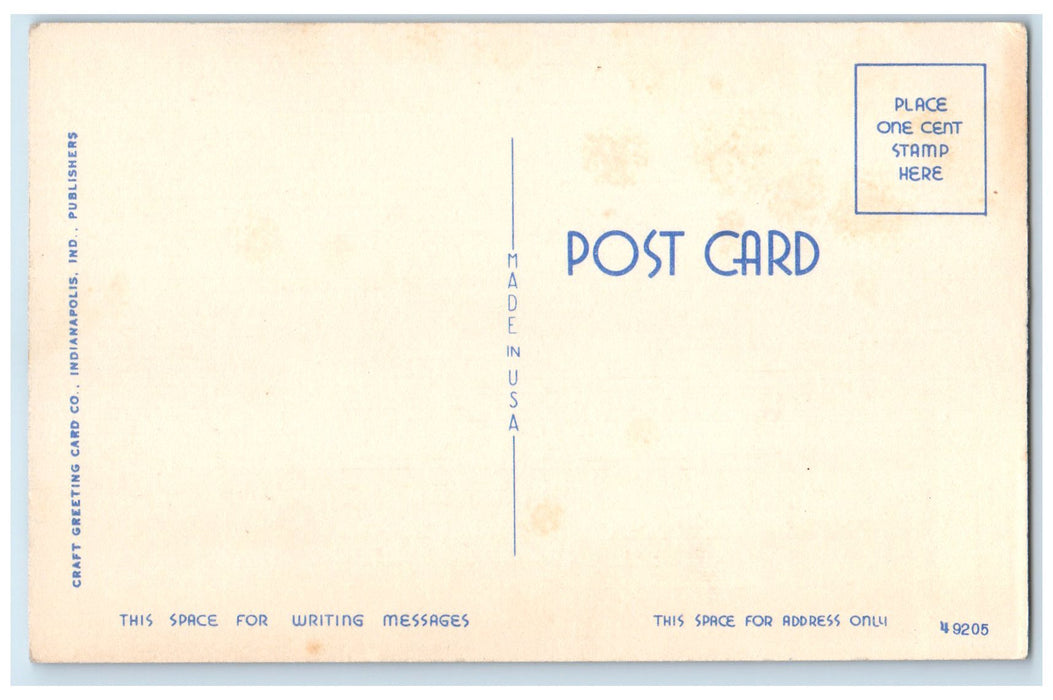 c1940 Municipal Airport Building Plane Landing Highway Indianapolis IN Postcard