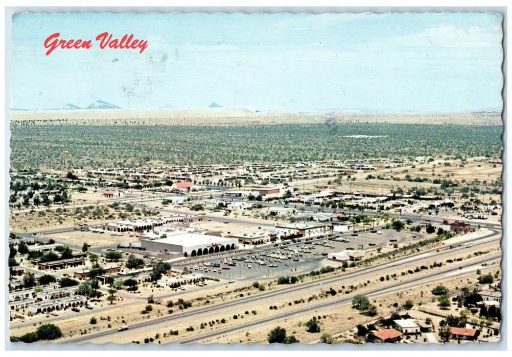 1977 Green Valley Shopping Center Between Tucson And Nogales Arizona AZ Postcard