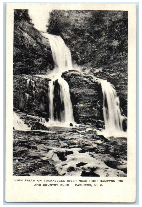 c1920's High Falls Tuckasegee River Near High Hampton North Carolina NC Postcard