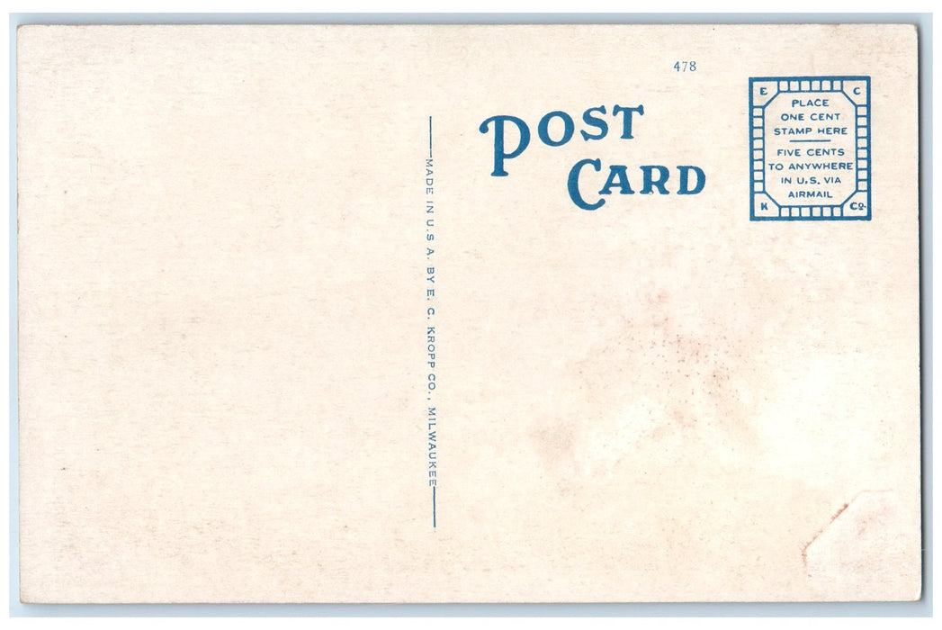 c1920's High School Campus Building Ground Parsons Kansas KS Unposted Postcard