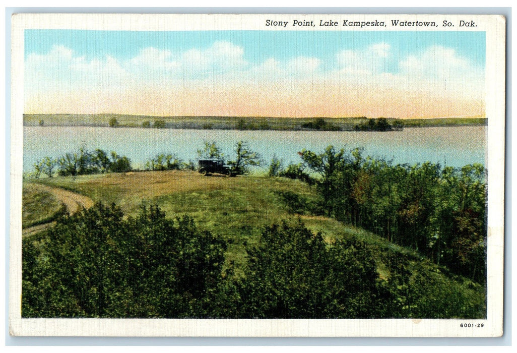 c1940's Stony Point Lake Kampeska Watertown South Dakota SD Unposted Postcard