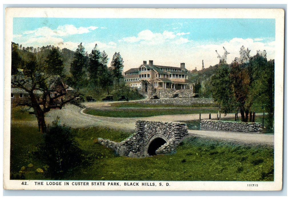 c1920's Lodge In Custer State Park Black Hills South Dakota SD Unposted Postcard