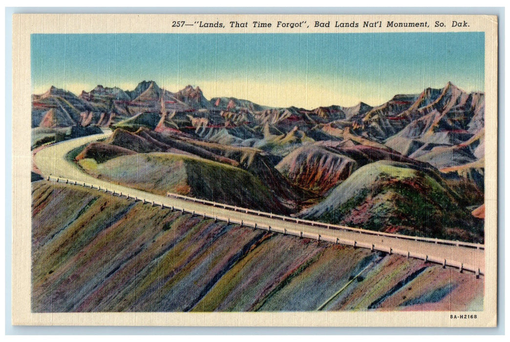 c1940's Lands That Time Forgot Bad Lands Nat'l Monument South Dakota SD Postcard