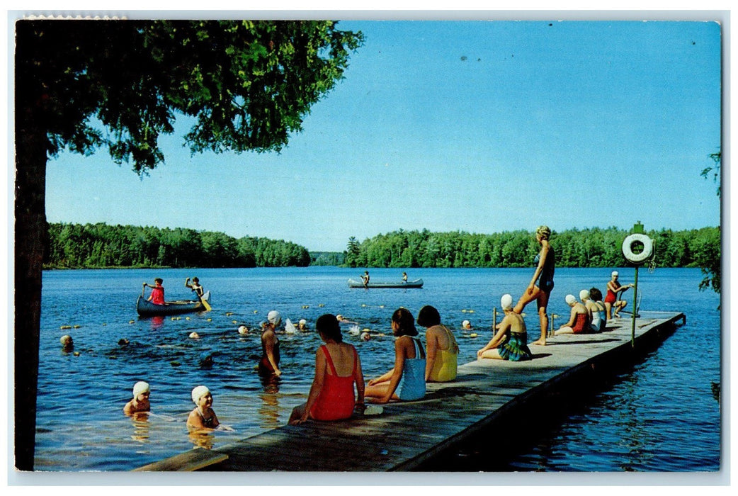 1963 Camp Sakakawea Aspen Trail Scout Council Traverse City Michigan MI Postcard