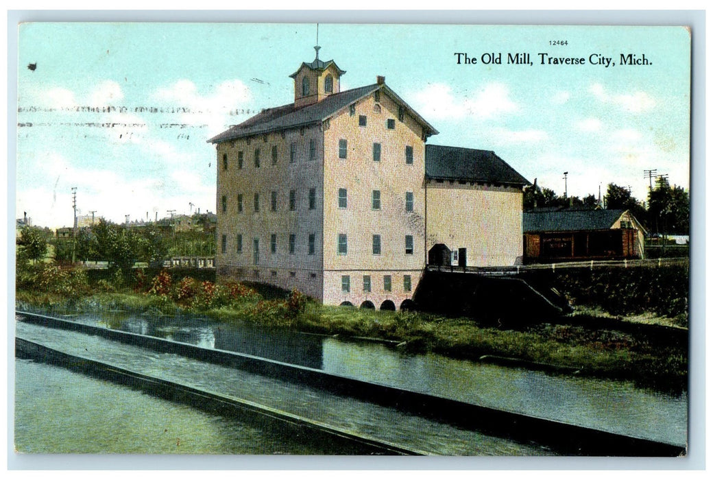 1909 The Old Mill House  Scene Traverse City Michigan MI Posted Vintage Postcard