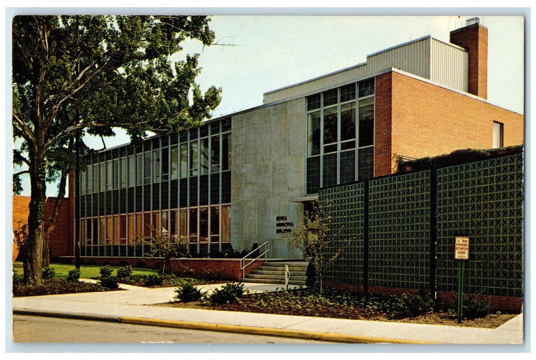 c1940's Municipal Buildings Exterior Roadside Berea Ohio OH Unposted Postcard